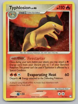 Typhlosion 16/123 Holo Rare Mysterious Treasures Pokemon Holo LP - Image 1