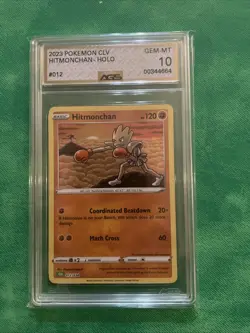 Hitmonchan CLV 012 2023 English AGS 10 GEM MINT POKEMON SLAB GRADED HOLO - Image 1