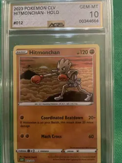 Hitmonchan CLV 012 2023 English AGS 10 GEM MINT POKEMON SLAB GRADED HOLO - Image 3
