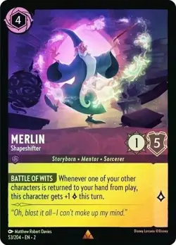 Disney Lorcana Rise Of The Floodborn MERLIN Shapeshifter #53 COLD FOIL Rare - Image 1