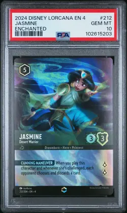 Disney Lorcana - Jasmine - Desert Warrior Enchanted - Ursula's Return - PSA 10 - Image 3