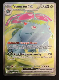 Pokemon TCG Venusaur EX Scarlet & Violet Holo Ultra Rare Card 182/165 - Image 1