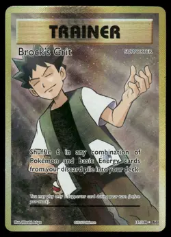 Pokemon Cards Brock's Grit 107/108 Evolutions Ultra Rare LP - Image 1