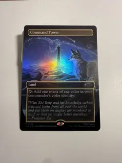 MTG Avatar Command Tower (Rainbow Foil). Magic The Gathering Avatar Card - Image 1