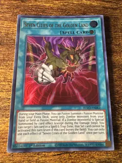 Yu-Gi-Oh Card - BLVO-EN062 - SEVEN CITIES OF THE GOLDEN LAND (ultra rare) NM/M - Image 1