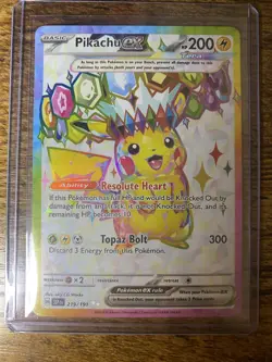 Pokemon Card Pikachu EX SSP 219/191 - Image 1