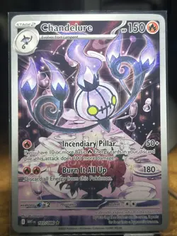 Chandelure 103/086 White Flare Holo Full Art Pokemon Card English NM - Image 1