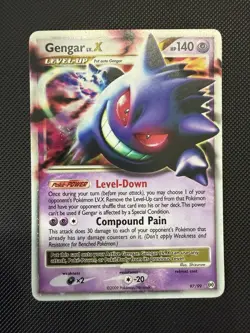 Pokemon Gengar TCG LV.X Platinum Arceus Holo Ultra Rare Card 97/99 - Image 1