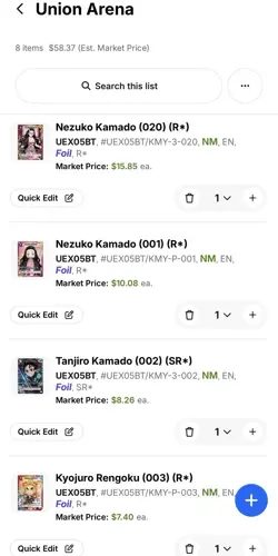 8x Card Holo Union Arena Lot! $58 Market Value! All In Excellent Condition! - Image 2