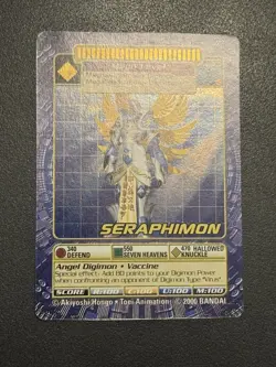 Seraphimon BO-150 Digi-Battle Series 3 Digimon Card Full Holo 2000 - Image 3