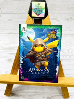 Pikachu as Cosplay Assassin's Creed Non- Pokemon Fan Art Collectible Card - Image 1