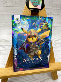Pikachu as Cosplay Assassin's Creed Non- Pokemon Fan Art Collectible Card - Image 3