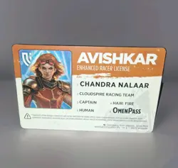 MTG Aetherdrift Avishkar Enhanced Racer License Chandra Nalaar Bonus Insert Card - Image 1
