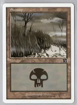 1x Swamp #341 - MTG Core Set 6th Edition - Near Mint - Image 1