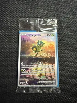 Pokemon TCG Teal Mask Ogerpon 123 Holo, Twilight Masquerade ETB Promo, Sealed - Image 1