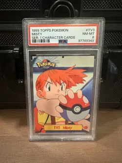 1999 Topps Pokemon - Misty - TV3 - Series 1 Character Cards - PSA 8 - Image 1