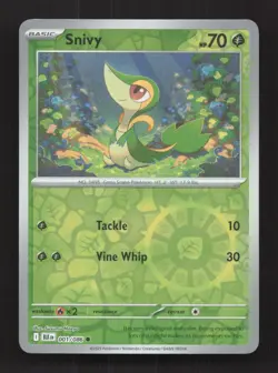 Snivy 001/086 Common Black Bolt Pokemon Reverse Holo Near Mint - Image 1