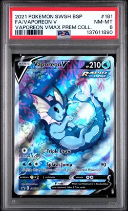 Vaporeon V Pokemon Swsh Black Star Promo 181 Vaporeon Vmax Prem. - Image 1