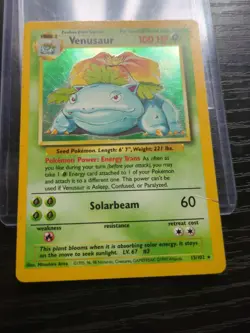 Pokemon TCG Venusaur Base Set 15/102 Holo Rare 100 HP 1999 Wizards Copyright - Image 1