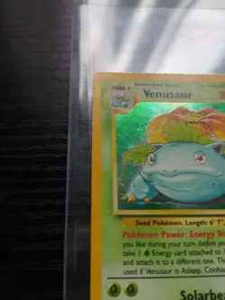 Pokemon TCG Venusaur Base Set 15/102 Holo Rare 100 HP 1999 Wizards Copyright - Image 5