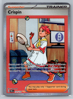 Pokemon Crispin 171/131 Prismatic Evolutions SIR -Mint/NM - Image 1