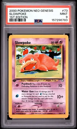 2000 POKEMON NEO GENESIS 1ST EDITION #73 SLOWPOKE PSA 9 - Image 1