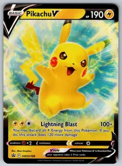 PIKACHU V - SWSH198 Black Star Promo Pokemon - Image 1