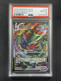 Pokemon Card - PSA10 GEM MT - Rayquaza VMax - Crown Zenith - 2023 - 102/159 - Image 1