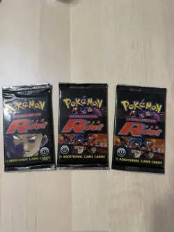 Heavy x3 ~ Pokemon Team Rocket Booster Pack Ist Edition WOTC SEALED - Image 1