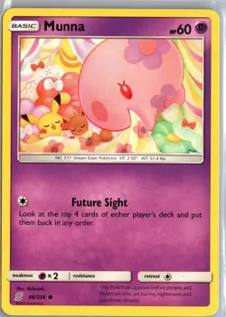 Munna 88/236 Common Unified Minds Pokemon Lightly Played - Image 1