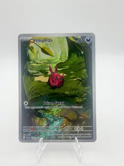 Venipede 132/086 Holo Illustration Rare Black Bolt Pokemon Holo Near Mint - Image 1
