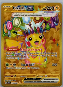 Pikachu Ex 247/191 Gold Hyper Rare - Surging Sparks - Pokemon Card - NM - Image 1