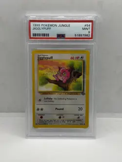 Pokemon 1999 Jungle Jigglypuff Regular Common 54/64 PSA 9 English - Image 1