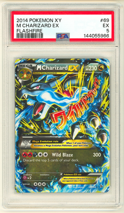 2014 POKEMON XY FLASHFIRE #69 M CHARIZARD EX PSA 5 FRESHLY GRADED - Image 1