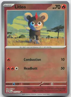 Litleo (Poke Ball Pattern) 015/131 Holo Common Prismatic Evolutions Pokemon NM - Image 1