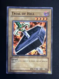 Trial of Hell LOB-012 1st Edition MP Yu-Gi-Oh - Image 1