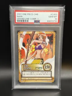 2001 One Piece NAMI C403 Carddass Hyper Battle Grand Line Compilation 1 PSA 10 - Image 1