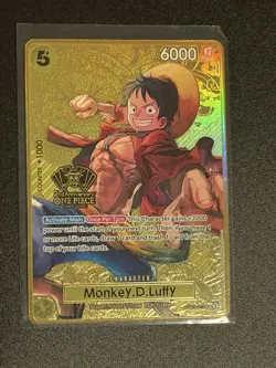 Monkey.D.Luffy ST13-015 2nd Anniversary Gold Foil Promo Super Rare - Image 1
