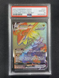 Pokemon Card - PSA10 GEM MT - Rayquaza Vmax - Hyper Rare - ES - 2021 - 217/203 - Image 1