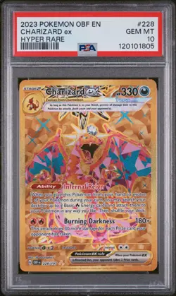 PSA 10 Charizard ex 228/197 Hyper Rare Obsidian Flames Gem Mint Pokemon Card TCG - Image 1