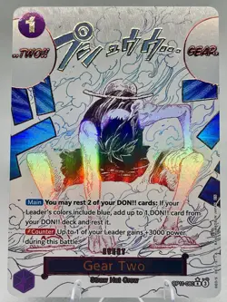 Gear Two Alt Art OP11-080 R A Fist of Divine Speed One Piece card game ENGLISH - Image 2