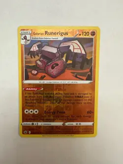 GALARIAN RUNERIGUS 083/198 CHILLING REIGN POKEMON (REVERSE, NM) - Image 1