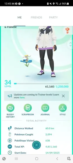 Pokemon Go (Stage 34) Shiny Blue Flabebe ( 40 Shinys ) - Image 1