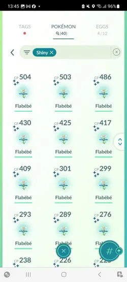 Pokemon Go (Stage 34) Shiny Blue Flabebe ( 40 Shinys ) - Image 4
