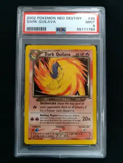 Graded PSA 9 DARK QUILAVA #39 2002 Pokemon Neo Destiny MINT - Image 1