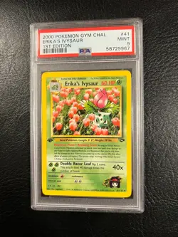 Pokemon Gym Challenge #41 - Erika's Ivysaur - MINT - 1st Edition - PSA 9! - Image 2