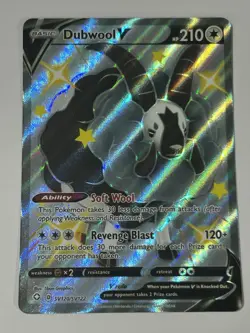 Pokemon TCG - Dubwool V SV120/SV122 - Shining Fates - Shiny Full Art - Image 1