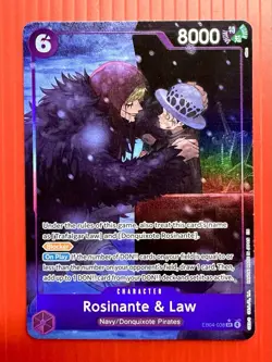 One Piece TCG Rosinante and Law The Azure Seas Seven EB04-038 Super Rare ALT ART - Image 1