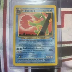 Pokemon TCG Politoed Neo Discovery Card 27/75 Unlimited Rare, LP - Image 1