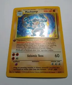 Machamp pokemon card *1st edition* *Holographic* 8/102 Rare - Image 3